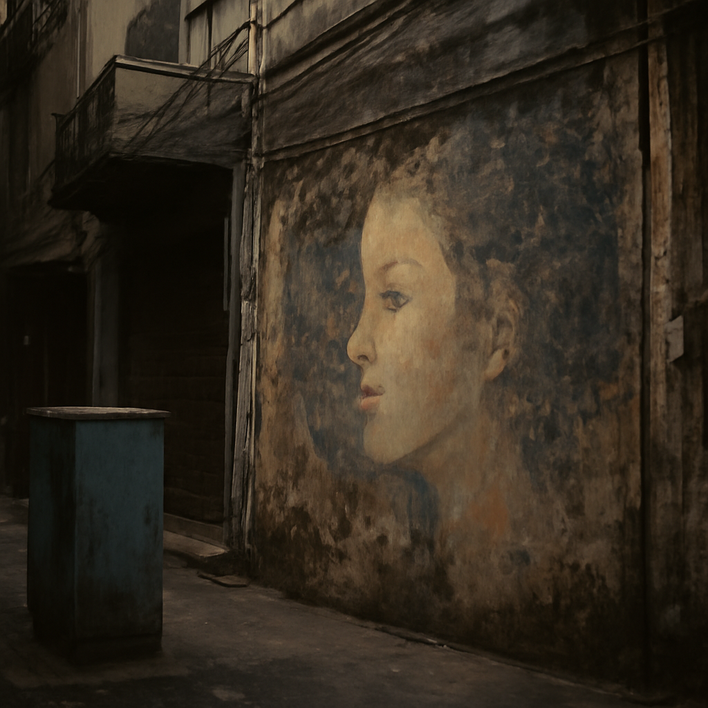 Ekkamai's Faded Mural Whispers in Neon Shadows