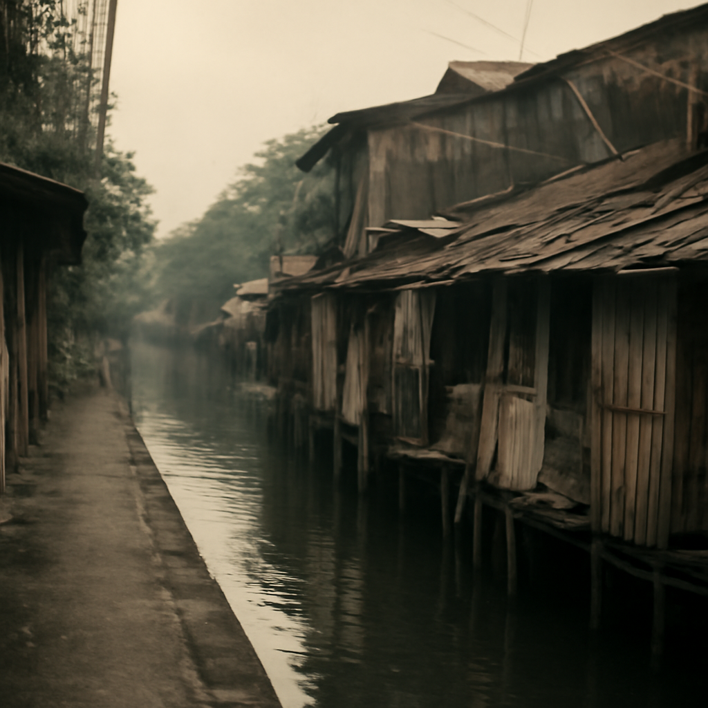 Fading Echoes in Thonburi's Canal-side Shacks