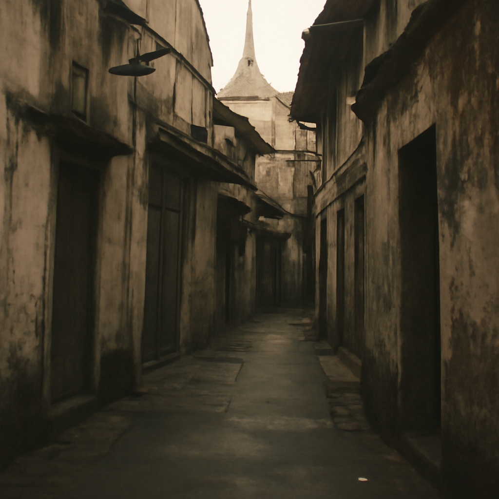 Fading Glimpses in Wat Traimit's Ancient Alleys