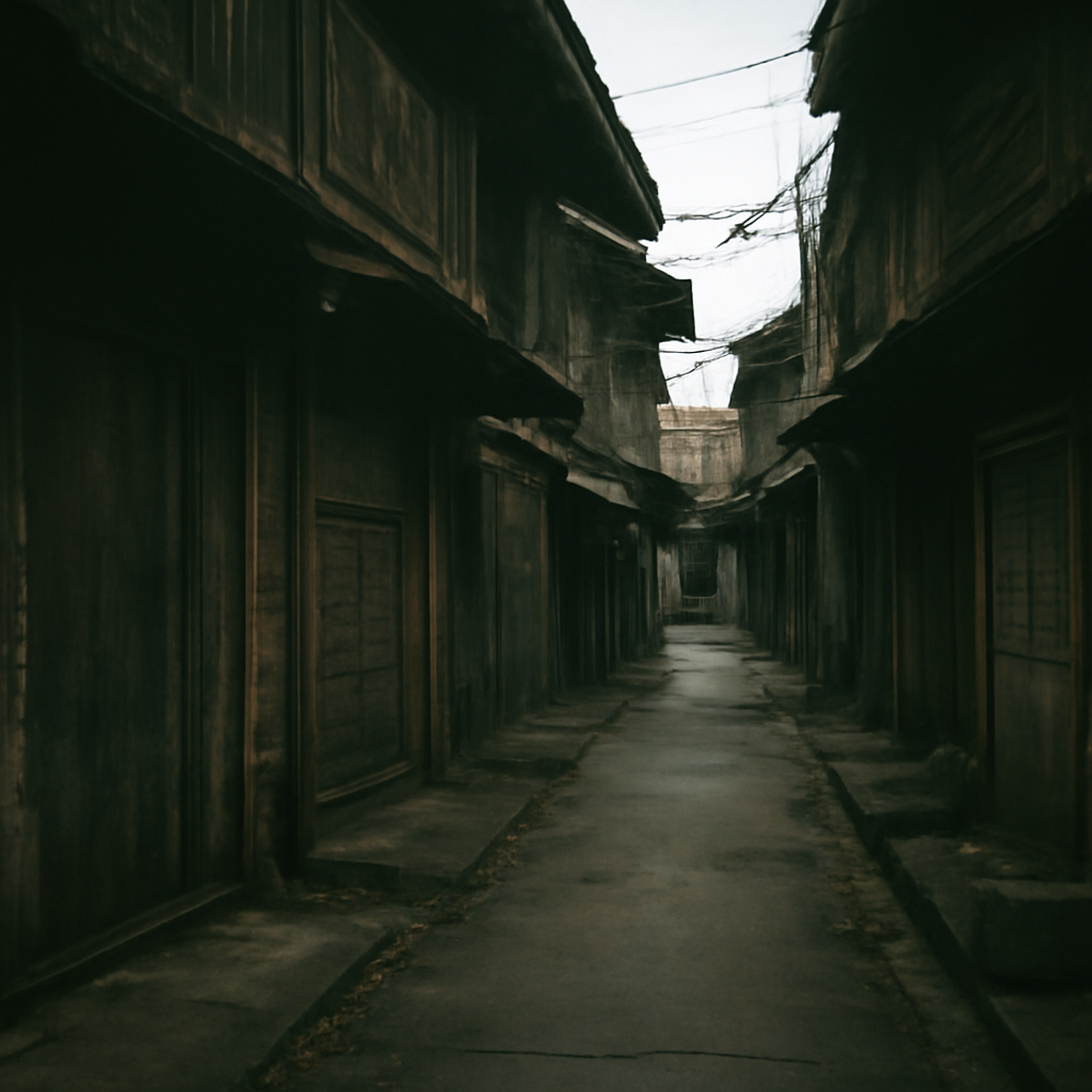 Fading Secrets in Trok Mo's Ancient Wooden Alleys
