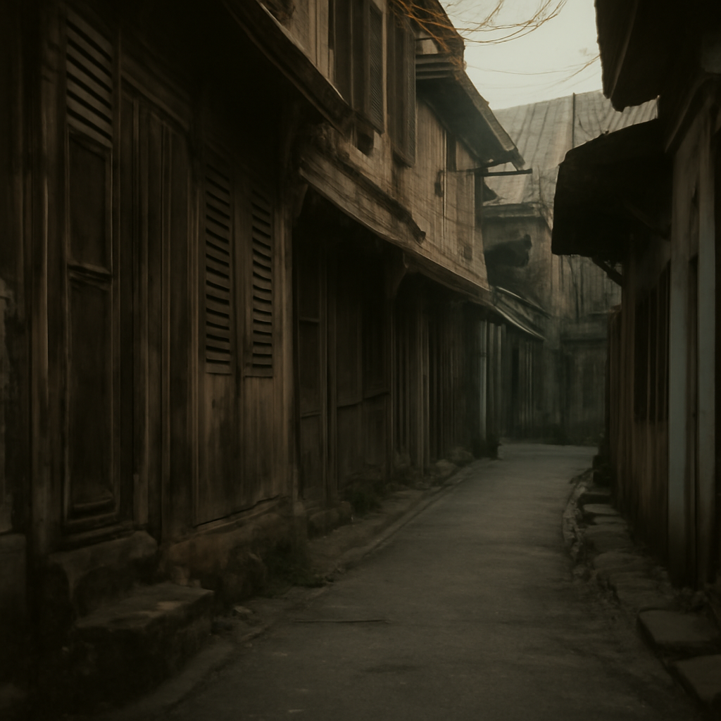 Fading Shadows in Bang Rak's Ancient Wooden Hideaways