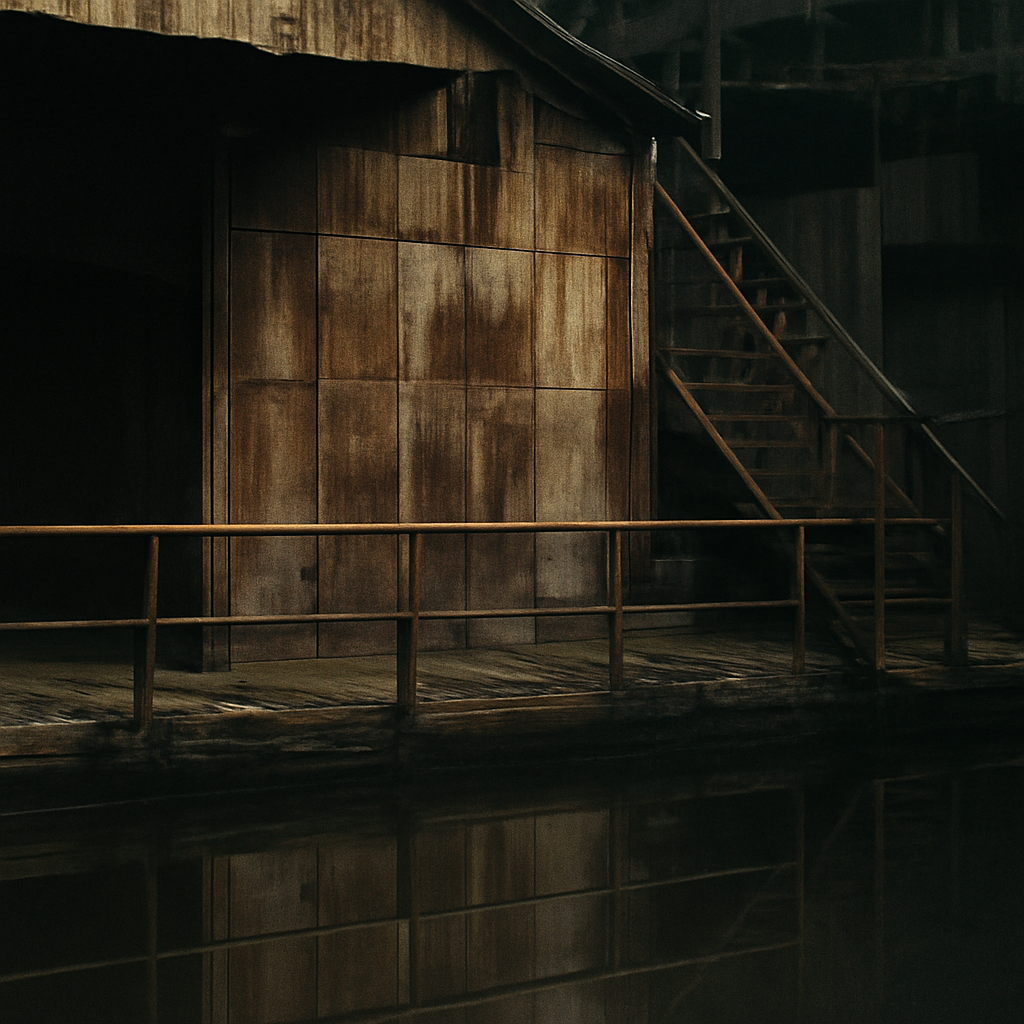 Rust and Reflections in Khlong Toei's Industrial Shadows