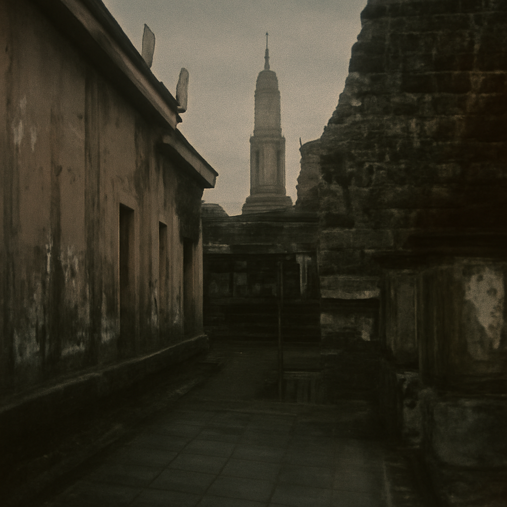 Shadows Around Wat Arun's Ancient Pathways