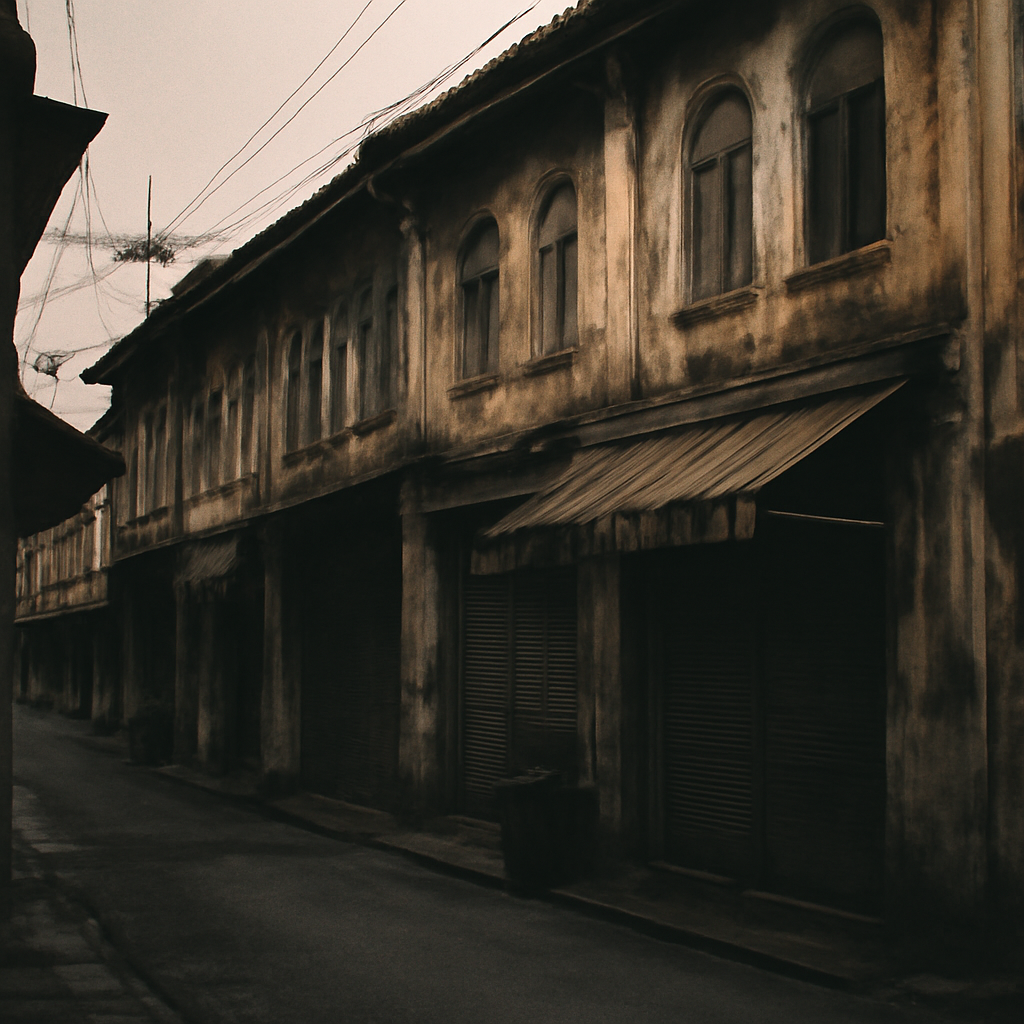 Shadows Among Samphanthawong's Ancient Shophouses