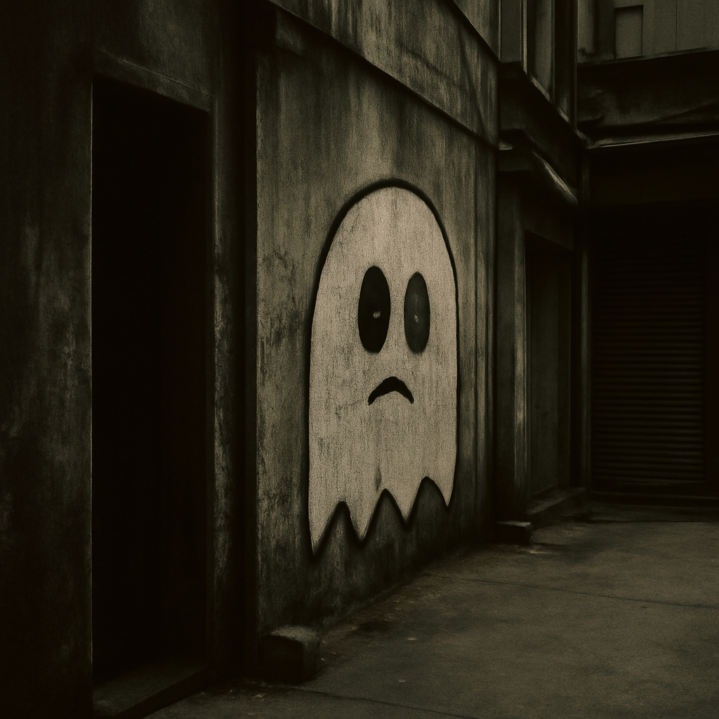 Silom's Phantom Graffiti in Shadowed Office Lanes