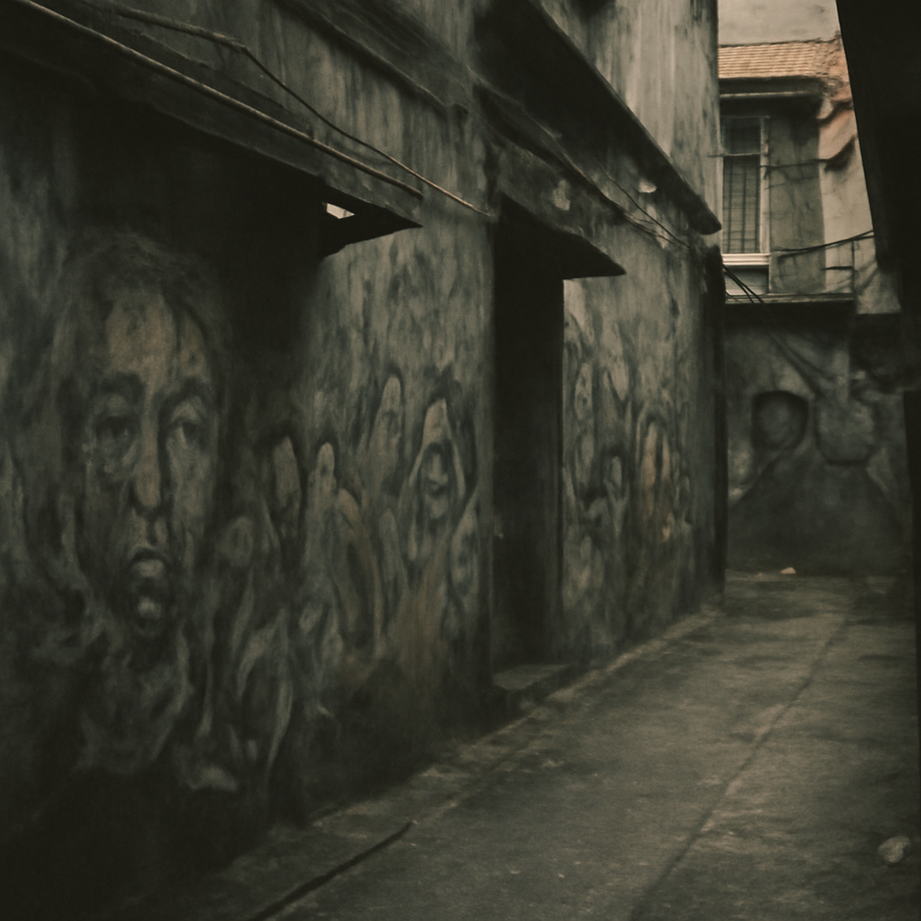 Talad Noi's Enigmatic Graffiti Canvases in Shadowed Lanes