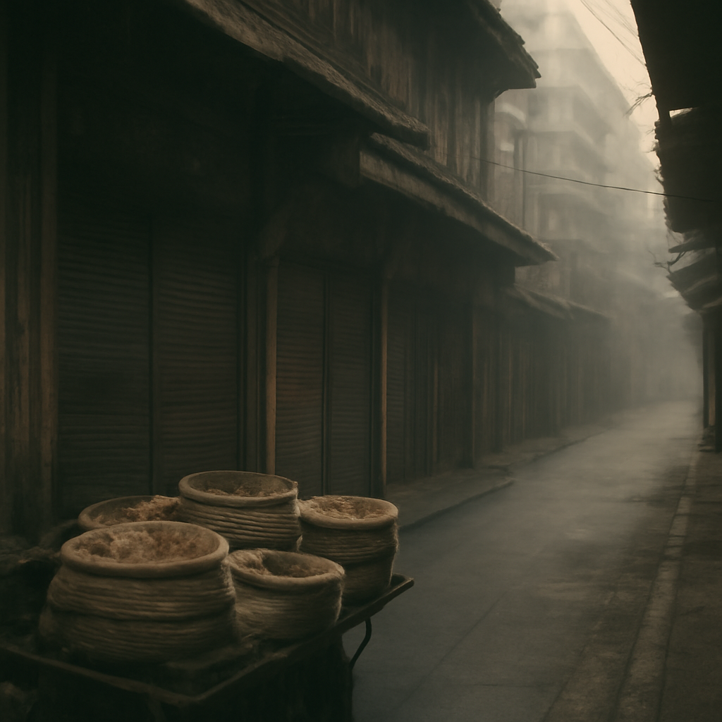 Whispers Amid Yaowarat's Faded Wood and Spice