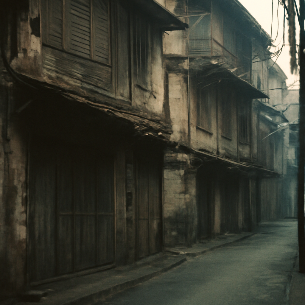Whispers Among Talad Noi's Crumbling Wooden Facades